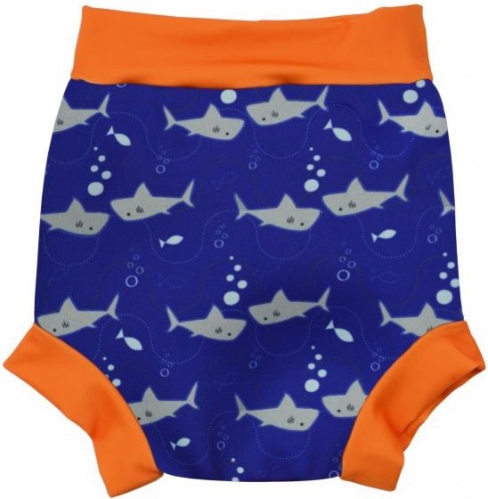 Dojčenské plavky Splash About Happy Nappy Shark Orange