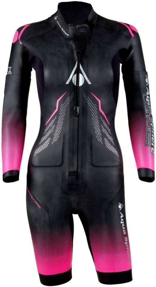 Dámsky neoprén na Swim Run Aqua Sphere Aquaskin Swim-Run Limitless Shorty Women Black/Pink