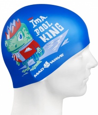 Detská plavecká čiapka Mad Wave Pool King Swim Cap Junior Detská plavecká čiapka Mad Wave Pool King Swim Cap Junior