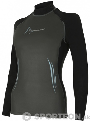 Dámske neoprénové tričko Aqua Sphere Aqua Skin Top Long Sleeve Lady Grey/Black