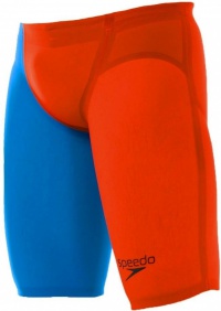 Pánske plavky na súťaže Speedo Fastskin LZR Racer Elite 2 Jammer Hot Orange/Bondi Blue Pánske plavky na súťaže Speedo Fastskin LZR Racer Elite 2 Jammer Hot Orange/Bondi Blue