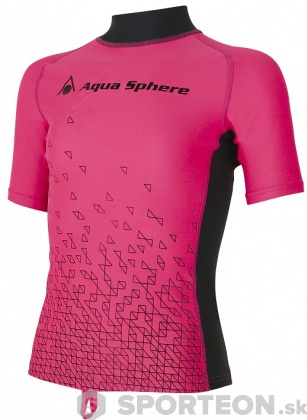 Dámske tričko Aqua Sphere Bix Rash Guard Pink/Bright Pink