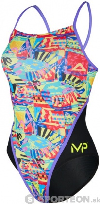 Dámske plavky Michael Phelps Riviera Racing Back Multicolor/Black