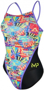 Dámske plavky Michael Phelps Riviera Racing Back Multicolor/Black