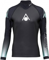 Dámske neoprénové tričko Aqua Sphere Aquaskin Top Long Sleeve Women Black/Turquoise