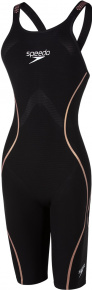 Dámske plavky na súťaže Speedo Fastskin LZR Pure Intent Openback Kneeskin Black/Rose Gold