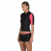 Horný diel plaviek Speedo Hydractive Rash Top Black/Psycho Red/Oxid Grey