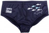 Pánske plavky BornToSwim Sharks Brief Black