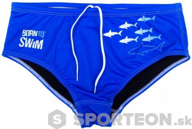 Pánske plavky BornToSwim Sharks Brief Blue
