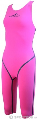Dámske plavky na súťaže Aquafeel Neck To Knee Oxygen Racing Pink