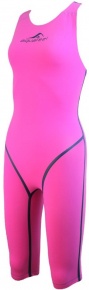 Dámske plavky na súťaže Aquafeel Neck To Knee Oxygen Racing Pink