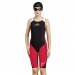 Dievčenské plavky na súťaže Aquafeel N2K Openback I-NOV Racing Girls Black/Red