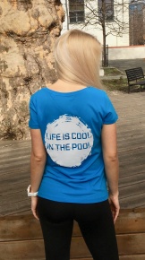 Dámske tričko Swimaholic Life Is Cool In The Pool T-Shirt Women Azure