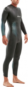Pánsky plavecký neoprén 2XU P:1 Propel Wetsuit Black/Blue Ombre