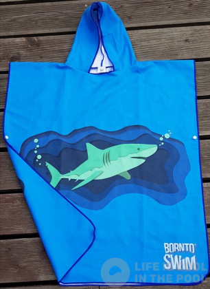 Pončo BornToSwim Shark Poncho Junior Blue