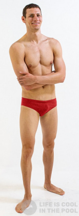 Pánske plavky Finis Brief Solid Red