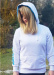 Detská mikina s kapucňou BornToSwim Sweatshirt Hoodie Junior White/Turquoise