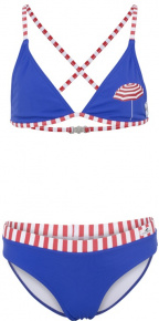 Dievčenské plavky Aquafeel Parasole Bikini Girls Blue/Red
