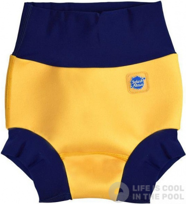 Dojčenské plavky Splash About New Happy Nappy Yellow/Navy