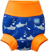 Dojčenské plavky Splash About New Happy Nappy Shark Orange