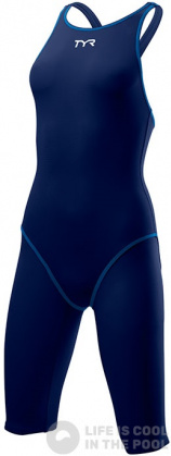 Dámske plavky na súťaže Tyr Thresher Open Back Navy/Blue