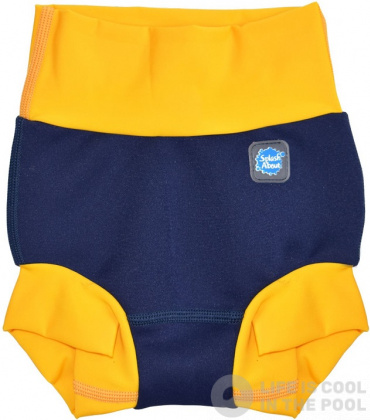 Dojčenské plavky Splash About New Happy Nappy Navy/Yellow