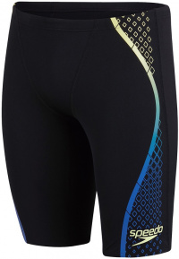 Speedo Printed V-Front Jammer Black/Beautiful Blue/Lazor Lemon Speedo Printed V-Front Jammer Black/Beautiful Blue/Lazor Lemon