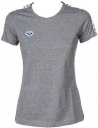 Dámske tričko Arena W T-Shirt Team Grey Melange/White/Red