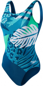 Speedo Placement U-Back Dark Petrol/Neon Absinthe/White/Arctic Teal/Tile Speedo Placement U-Back Dark Petrol/Neon Absinthe/White/Arctic Teal/Tile