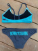 Dámske plavky BornToSwim Sharks Bikini Black/Turquoise