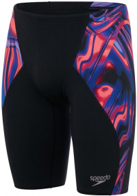 Speedo Allover Digital V-Cut Jammer Black/Phoenix Red/Blue Flame/Ultraviolet