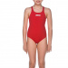 Dievčenské tréningové plavky Arena Solid Swim Pro junior red