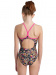 Arena Girls Swimsuit Lightdrop Back Allover Freak Rose/Black/Multi