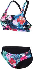 Arena Flower Bikini Swim Pro Back Black/Multi Arena Flower Bikini Swim Pro Back Black/Multi