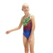 Speedo Digital Placement Medalist Girl Blue Flame/Black/Fluo Green/Orange