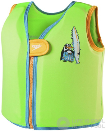 Speedo Character Printed Float Vest Chima Azure Blue/Fluro Green