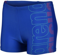 Arena Boys Swim Short Graphic Royal/Fluo Red