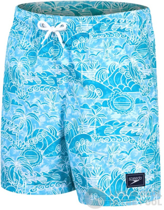 Speedo Printed 15 Watershort Boy Alpine Blue/Pool/White