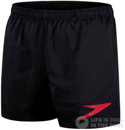 Speedo Sport Logo 16 Watershort Black/Fed Red