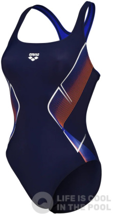 Arena My Crystal Swimsuit Control Pro Back Navy/Neon Blue