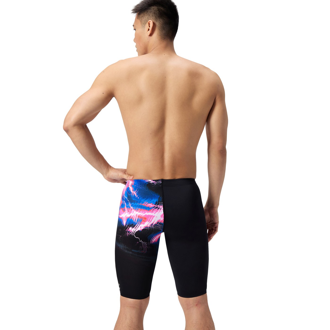 Speedo Placement Printed Jammer Black/Pink