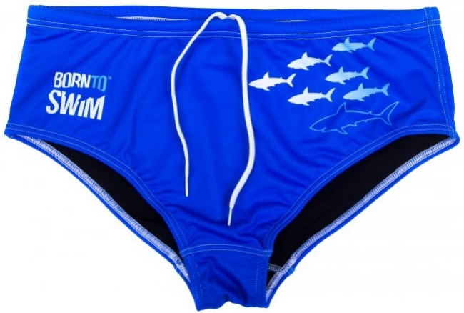 Pánske plavky borntoswim sharks brief blue m