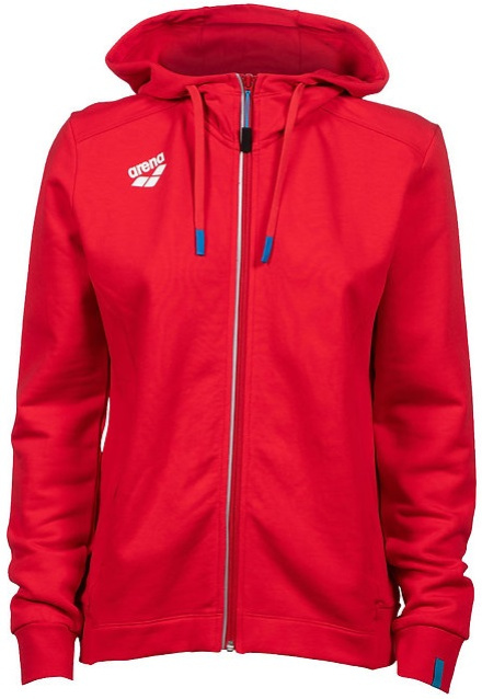 Arena women team hooded jacket panel red s