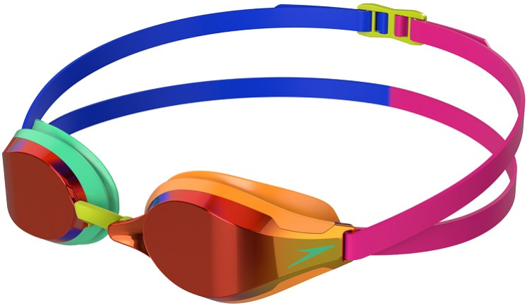 Plavecké okuliare speedo speedsocket 2 mirror oranžovo/zelená