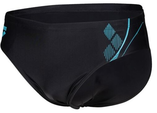 Arena swim briefs graphic black/turquoise xxl - uk40