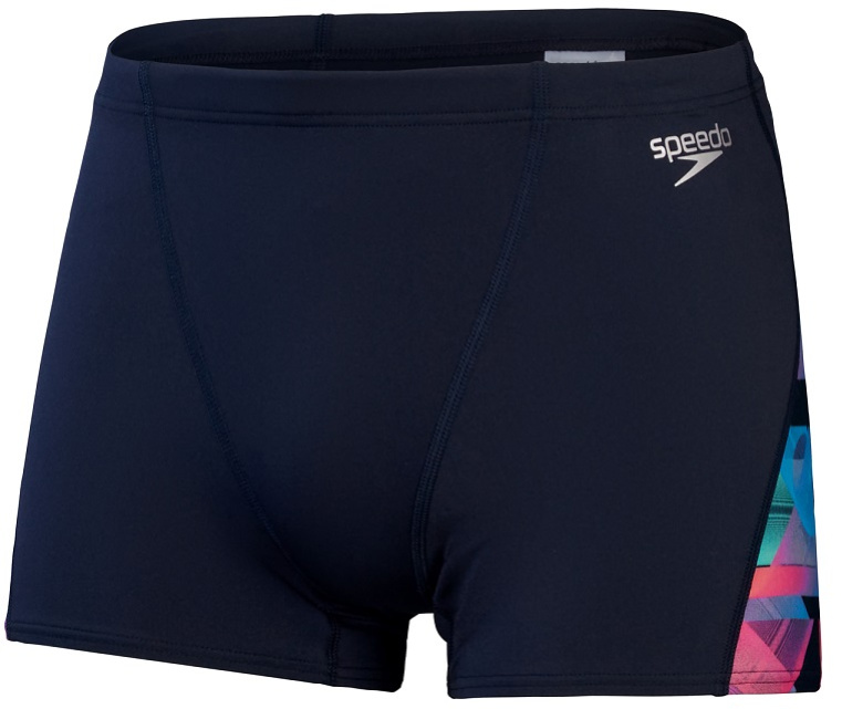 Speedo allover digi v-cut aquashort black/red xxl - uk40
