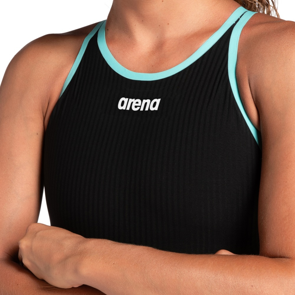 Arena powerskin primo closed back racing black/teal xs - uk30